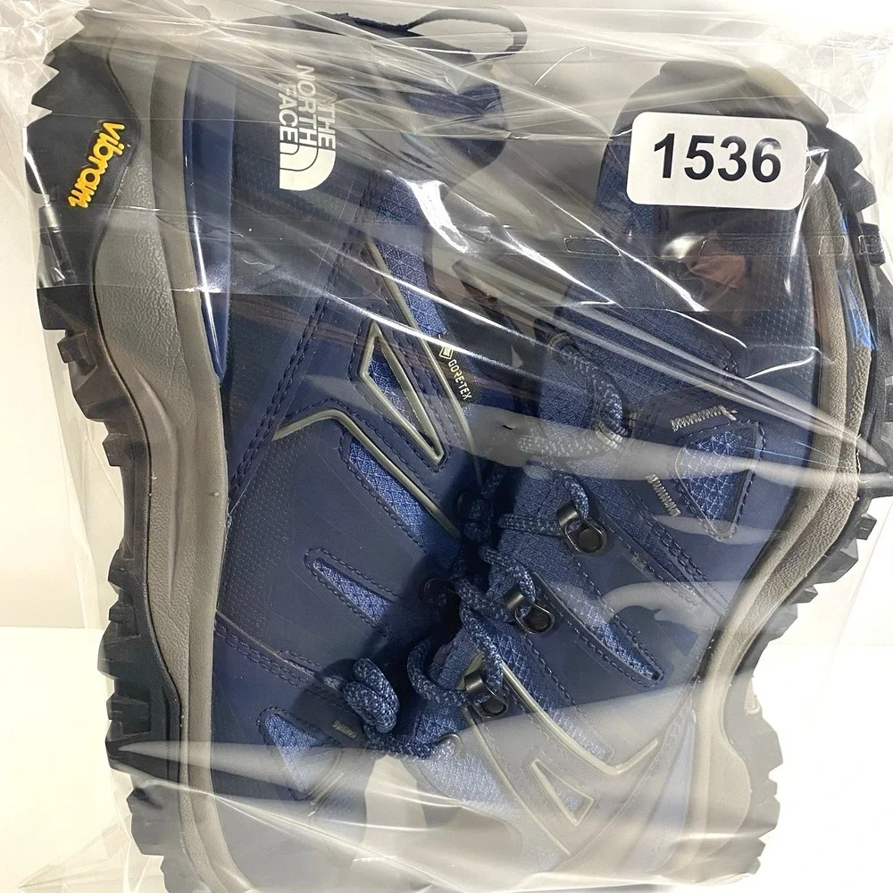 The North Face Mens Size 9 Hedgehog Gore-Tex Vibra Hiking Shoes Summit Navy Blue